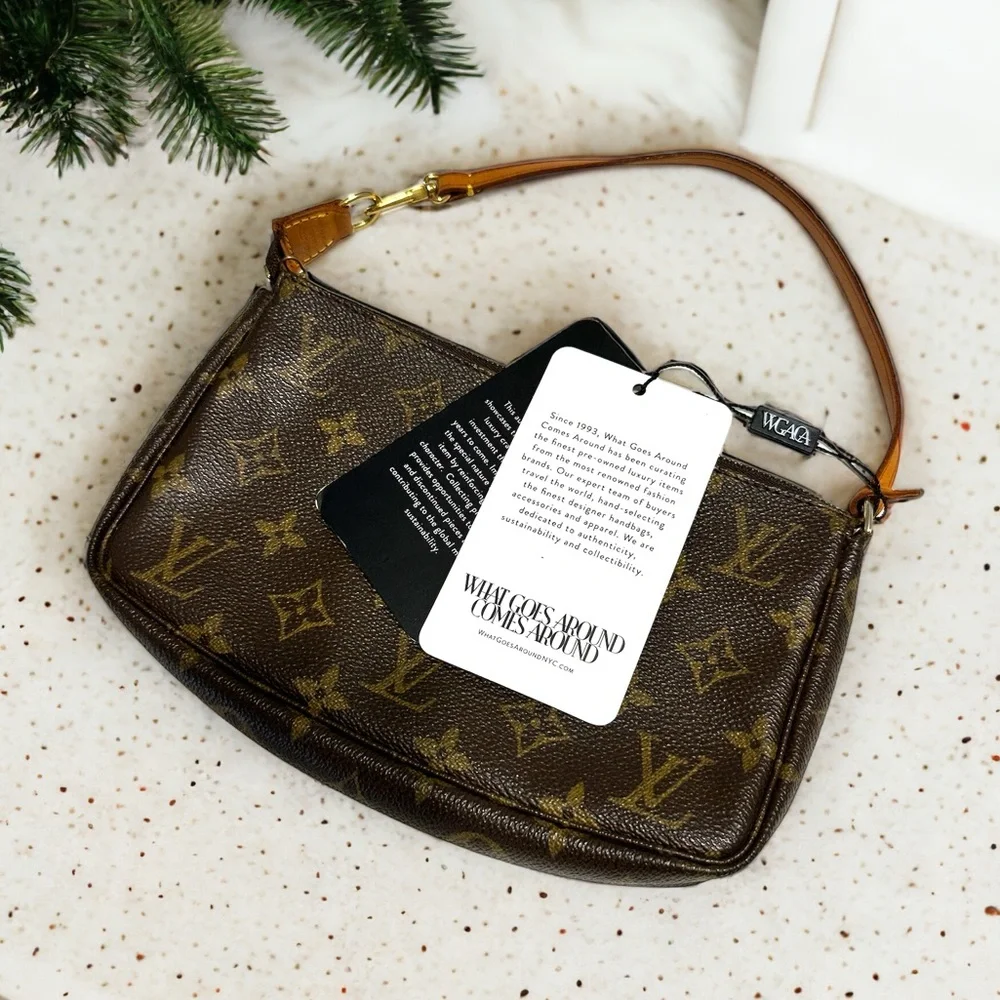LOUIS VUITTON MONOGRAM CANVAS POCHETTE- Vintage Pre-loved - Authentic with tags - Picture 2 of 12
